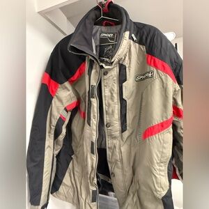 Xl Spyder Men's Black, grey and Red Ski Jacket